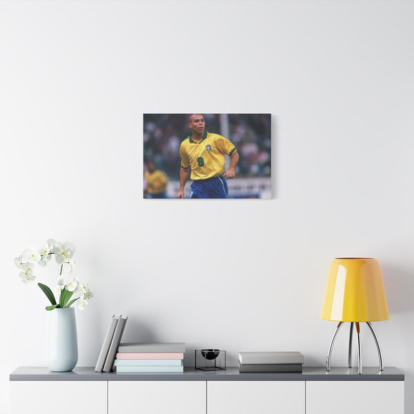 Ronaldo Nazario Brazil — Stretched Canvas Wall Art — Living Room Wall Lifestyle View