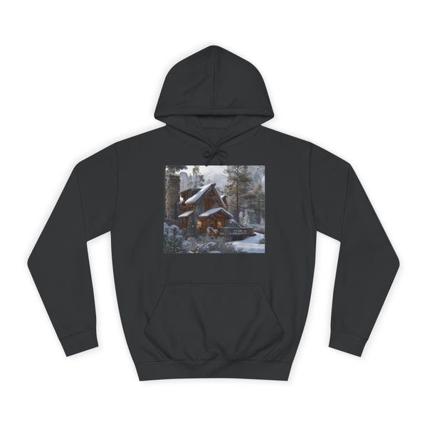 Rustic Mountain — Heavyweight Graphic Hoodie — Front Heavyweight Fleece Hoodie View