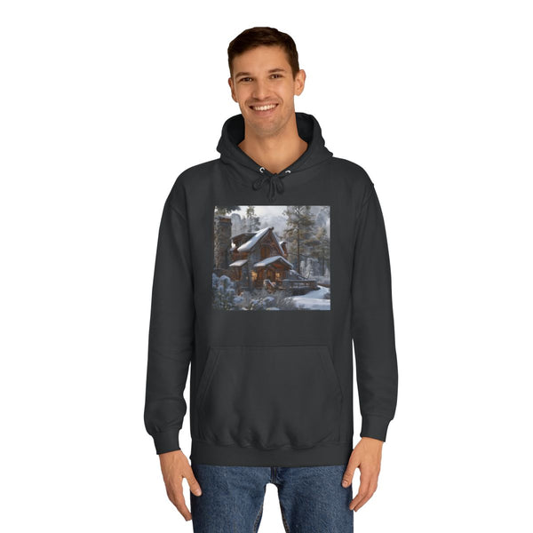 Rustic Mountain — Heavyweight Graphic Hoodie — Model Streetwear Fit View