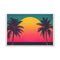 80s Style Miami Sunset Poster Stretched Canvas Wall Art