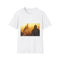 Saladin in Armor Overlooking Jerusalem, Graphic Unisex Softstyle T-Shirt - Front View