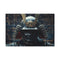 Samurai Helmet over Digital Grid (Edition III) — 24×16 Canvas Wall Art — Front Gallery-Wrapped Canvas View