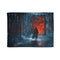 Samurai Walking Through Shattered Code — Plush Fleece Throw Blanket — Full Flat Artwork View