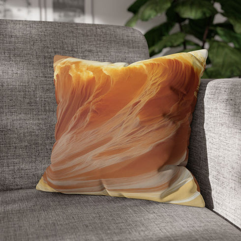 Sand Dune Wave Crashing in Glitch — Double-Sided Cushion Cover — Sofa & Armchair Living Room Lifestyle View