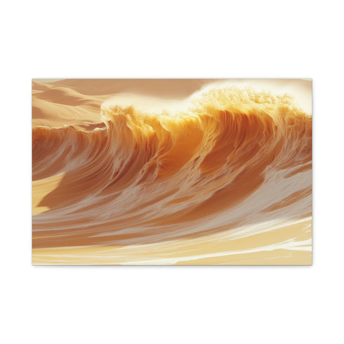 Sand Dune Wave Crashing in Glitch — 24×16 Canvas Wall Art — Front Gallery-Wrapped Canvas View