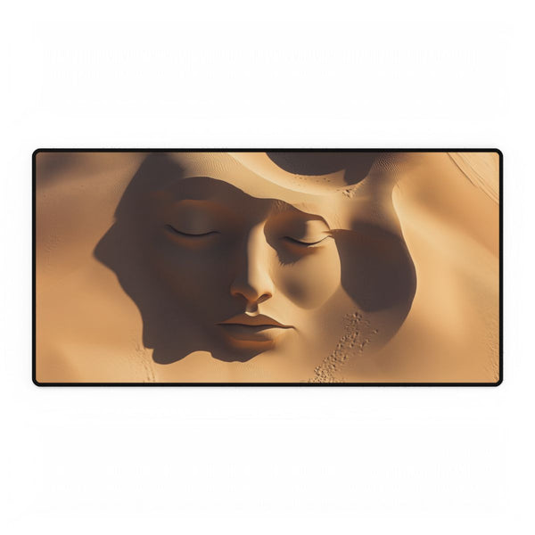 Sand Dunes Shaped Like Human Faces — XXL Gaming Desk Mat — Full Top-Down Artwork View