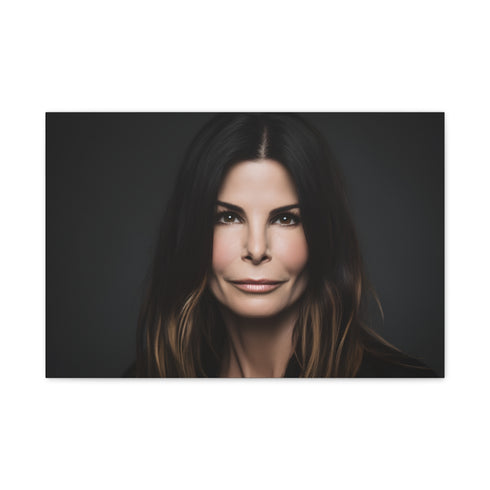 Sandra Bullock — 24×16 Canvas Wall Art — Front Gallery-Wrapped Canvas View