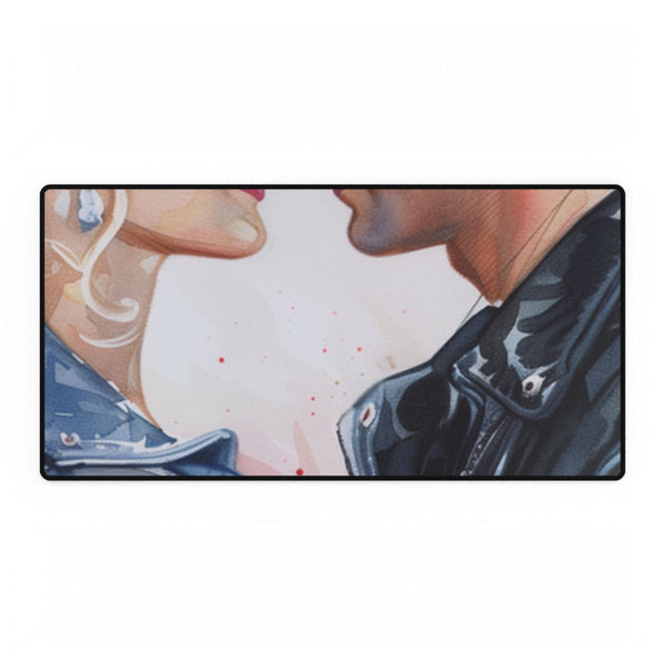 Sandy and Danny Grease Watercolor — XXL Gaming Desk Mat — Full Top-Down Artwork View