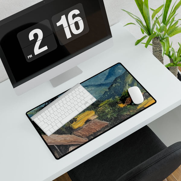 Sapa Countryside Vietnam Painting (Edition XI) — XXL Gaming Desk Mat — Gaming & Workspace Desk Setup View