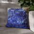 Sapphire Flames Licking Crystal Bones — Double-Sided Cushion Cover — Sofa & Armchair Living Room Lifestyle View