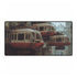 Sci Fi City with Floating Trains — XXL Gaming Desk Mat — Full Top-Down Artwork View
