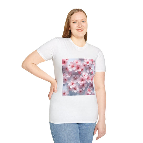 3D Sculpted Geometric Honeycomb Pattern — Graphic Cotton T-Shirt — Model Streetwear Fit View