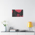 Seamless Pattern with Digital Tulips — Stretched Canvas Wall Art — Living Room Wall Lifestyle View