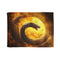 Serpent Coiled Around Burning Sun (Edition III) — 50×60 Plush Throw Blanket — Full Spread Plush Fleece Artwork View