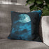 Shadow Gateway under Midnight Moon — 40×40 Cushion Cover — Double-Sided Back & Concealed Zip Detail
