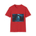 Shadow Gateway Under Midnight Moon Graphic Unisex Softstyle T-Shirt - Red Variant