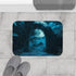 Shadow Gateway Under Midnight Moon — Memory Foam Bath Mat — Modern Bathroom Floor Lifestyle View
