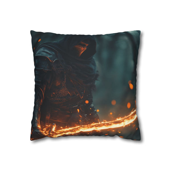 Shadow Knight with Glowing Sword (Edition III) — Double-Sided Cushion Cover — Front Double-Sided Cushion View
