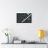 Shadow Knight with Glowing Sword — Stretched Canvas Wall Art — Living Room Wall Lifestyle View