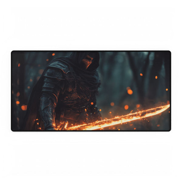 Autumn Woodland Path Through Ancient Oaks — Desk Mats Front Product View | Prints With Passion UK