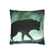 Shadow Wolf Prowling Through Aurora Dune — Double-Sided Cushion Cover — Front Double-Sided Cushion View
