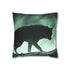 Shadow Wolf Prowling Through Aurora Dune — Double-Sided Cushion Cover — Front Double-Sided Cushion View