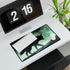 Shadow Wolf Prowling Through Aurora Dune — XL & XXL Desk Mat — Gaming & Workspace Desk Setup View