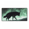Shadow Wolf Prowling Through Aurora Dune — XL & XXL Desk Mat — Full Top-Down Artwork View
