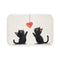 Shailea Two Very Cute Black Cats Luxury Memory Foam Bath Mat - Top View