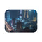 Shanghai Night Bright Lights — 61×43 Memory Foam Bath Mat — Top-Down Velvet Microfibre Artwork View