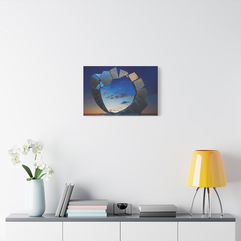 Shattered Mirror Reflecting Stars — Stretched Canvas Wall Art — Living Room Wall Lifestyle View