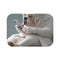 Side View of Big Bulldog Slumped Luxury Memory Foam Bath Mat - Top View