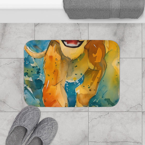 Simba Lion — 61×43 Memory Foam Bath Mat — Modern Bathroom Floor Lifestyle View