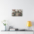 Skeleton in Roses and Vines — Stretched Canvas Wall Art — Living Room Wall Lifestyle View