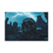 Dark Fantasy Skull Fortress in Thunderstorm — Canvas Wall Art — Front Gallery-Wrapped Canvas View