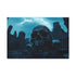 Dark Fantasy Skull Fortress in Thunderstorm — Canvas Wall Art — Front Gallery-Wrapped Canvas View