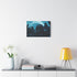 Skull Castle with Thunder — Stretched Canvas Wall Art — Living Room Wall Lifestyle View
