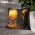Skull Gate Opening to Glowing Valley — Double-Sided Cushion Cover — Sofa & Armchair Living Room Lifestyle View