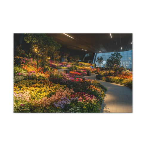 Sky Garden Blooming at Night — Canvas Wall Art — Front Gallery-Wrapped Canvas View