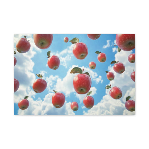 Sky Orchard with Floating Apples — 24×16 Canvas Wall Art — Front Gallery-Wrapped Canvas View
