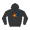 Sky Split Into Day and Night Graphic Unisex College Hoodie - Jet Black Front