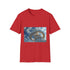 Sky Temple Rotating in Zero Gravity — Graphic Cotton T-Shirt — 100% Ring-Spun Cotton Fabric & Print Detail