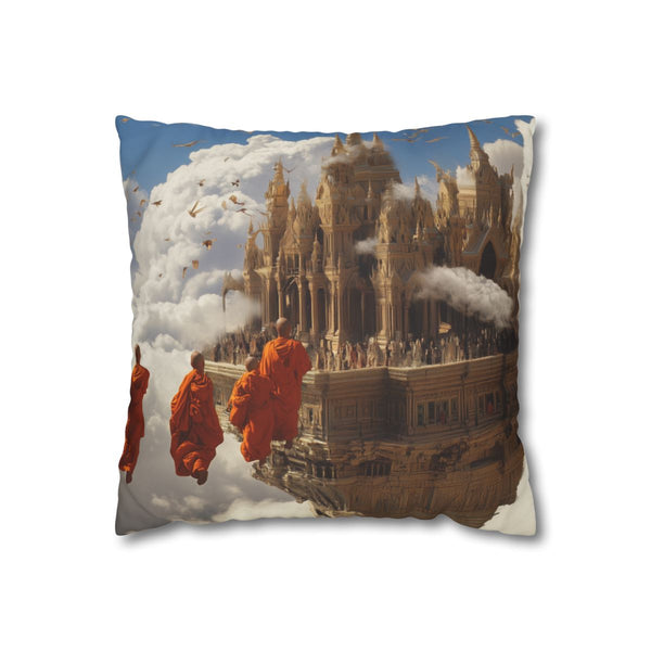Sky Temple with Flying Monks (Edition IV) — Double-Sided Cushion Cover — Front Double-Sided Cushion View