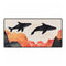 Sky Whales Swimming Through Mountains — XL & XXL Desk Mat — Full Top-Down Artwork View