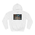 Skybound Chessboard with Star Pieces Graphic Unisex College Hoodie - Arctic White Front