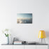 Skyscraper Shaped Like Sword — Stretched Canvas Wall Art — Living Room Wall Lifestyle View