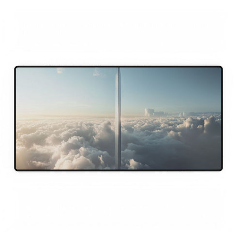 Skyscraper Shaped Like Sword — XXL Gaming Desk Mat — Full Top-Down Artwork View