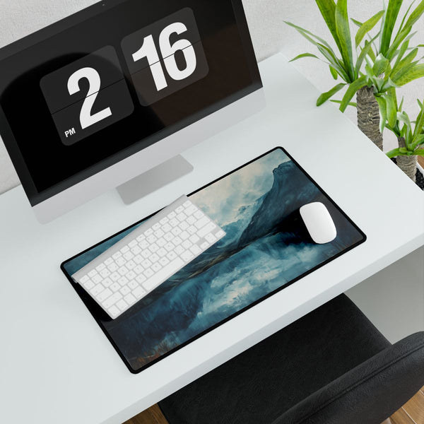 Snowdon Wales Painting (Edition II) — XXL Gaming Desk Mat — Gaming & Workspace Desk Setup View