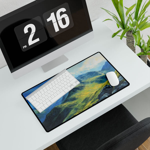Snowdon Wales Painting (Edition IX) — XXL Gaming Desk Mat — Gaming & Workspace Desk Setup View