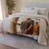 Socrates Teaching Group of Students — Plush Fleece Throw Blanket — Drape over Sofa & Bed Lifestyle View